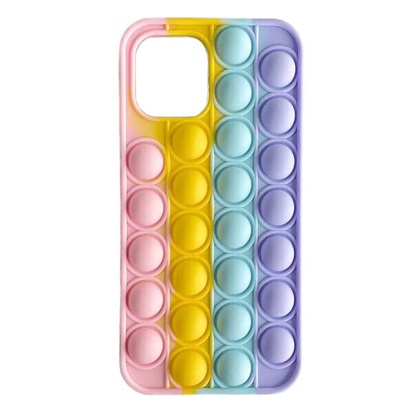 

Чехол антистресс Поп-Ит iLoungeMax Pop It Yellow Blue Rainbow для iPhone 12 Pro Max