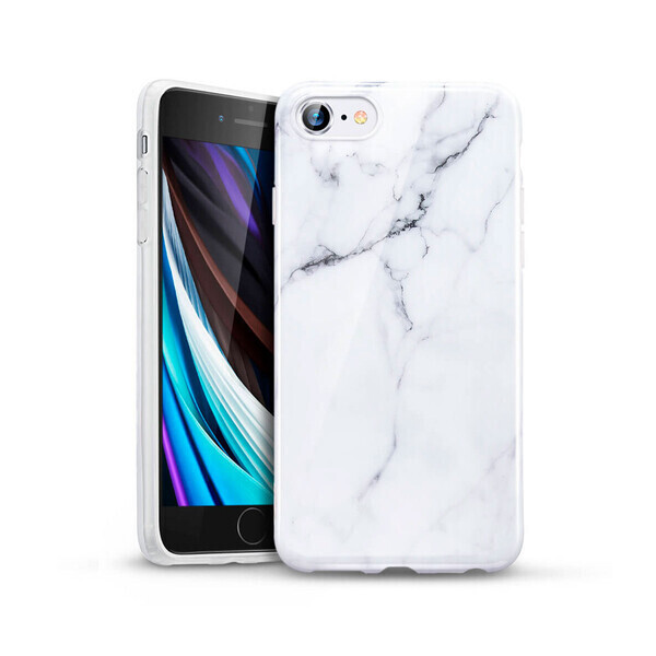 

Силиконовый чехол ESR Marble Slim Soft White Sierra для iPhone SE (2020) | 8 | 7