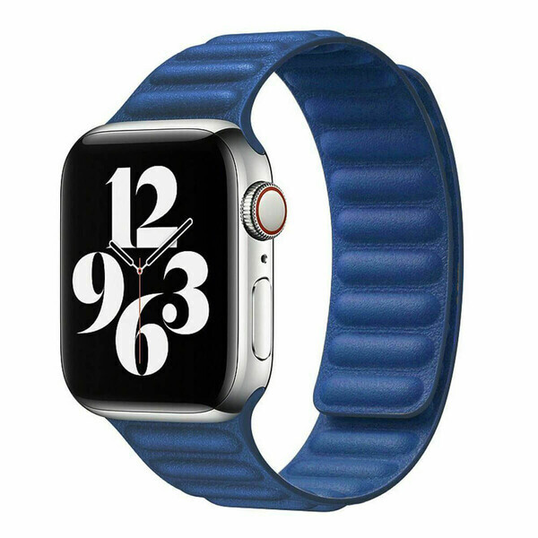 

Ремешок iLoungeMax Leather Link Magnetic Baltic Blue для Apple Watch 42mm | 44mm (M | L) OEM