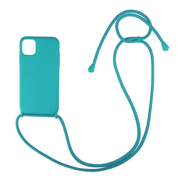 

Силиконовый чехол на шнурке iLoungeMax Shoulder Strap Mint Green для iPhone 12 mini