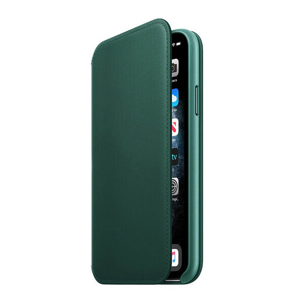 

Кожаный чехол-бумажник iLoungeMax Leather Folio Forest Green для iPhone 11 Pro Max OEM