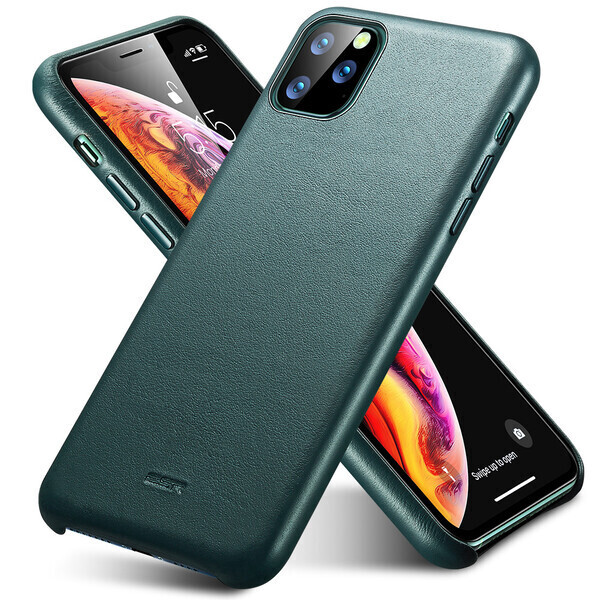 

Кожаный чехол ESR Metro Leather Pine Green для iPhone 11 Pro Max