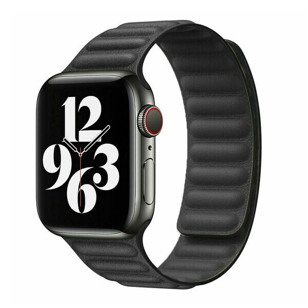 

Ремешок iLoungeMax Leather Link Magnetic Black для Apple Watch 38mm | 40mm (S | M) OEM