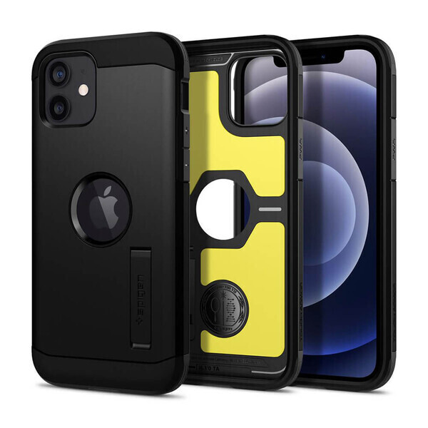 

Противоударный чехол Spigen Tough Armor Black для iPhone 12 mini