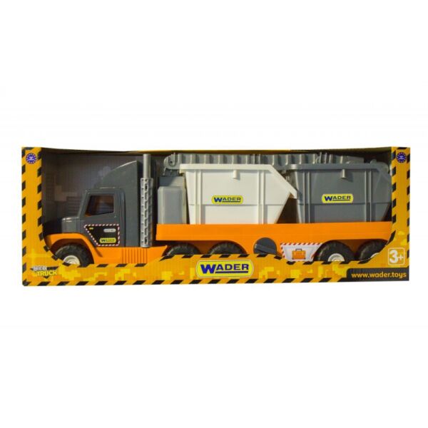 

Машинка Wader грузовик «Super Tech Truck» со строительными контейнерами (36760)