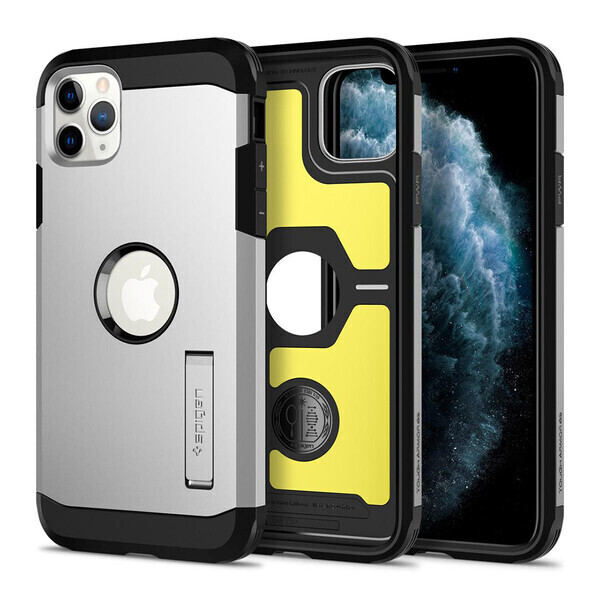 

Противоударный чехол Spigen Tough Armor Satin Silver для iPhone 11 Pro