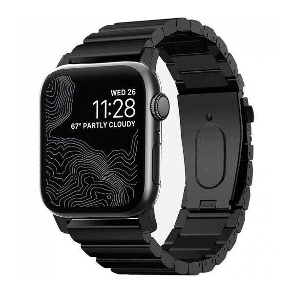 

Металлический ремешок Nomad Steel Band Black для Apple Watch 42mm | 44mm SE | 6 | 5 | 4 | 3 | 2 | 1