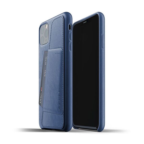 

Кожаный чехол MUJJO Full Leather Wallet Case Monaco Blue для iPhone 11 Pro