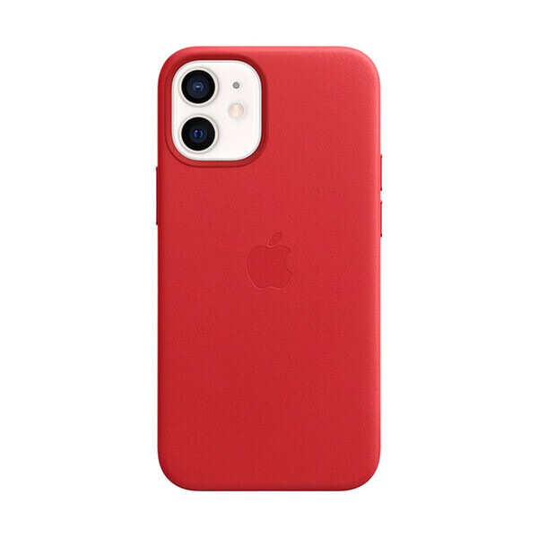 

Кожаный чехол iLoungeMax Genuine Leather Case MagSafe Red для iPhone 12 mini ОЕМ