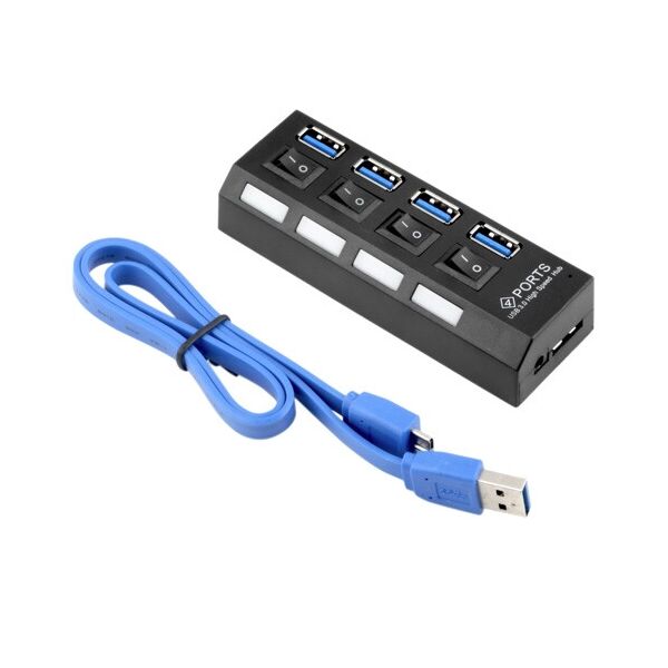 

4-портовый USB 3.0 хаб с выключателями, до 5 Гбит/с
