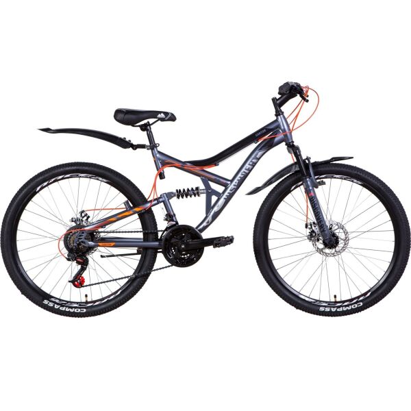 

Велосипед 26" Discovery CANYON DD графитово-черный с оранжевым (м) 2021