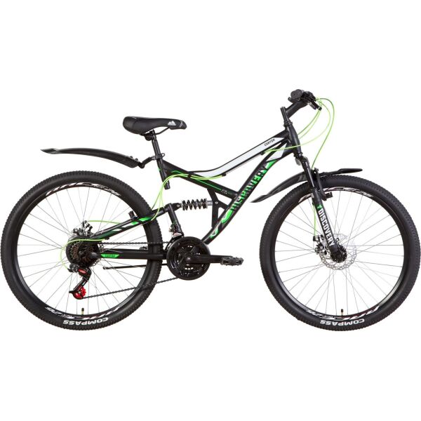 

Велосипед 26" Discovery CANYON DD черно-зеленый с белым (м) 2021