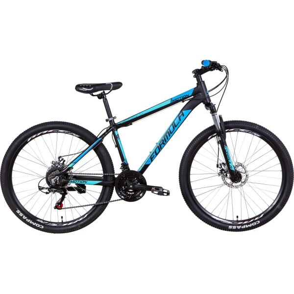 

Велосипед 26" Formula MOTION DD 19" черно-синий с голубым (м) 2021 (OPS-FR-26-531)