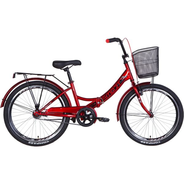 

Велосипед 24" Formula SMART вишневый с корзиной 2021 (OPS-FR-24-247)