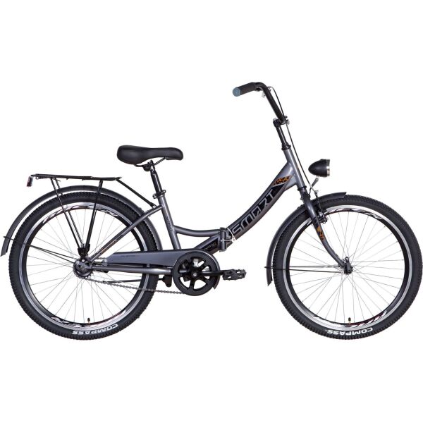 

Велосипед 24" Formula SMART серо-черный с фонарём 2021 (OPS-FR-24-251)