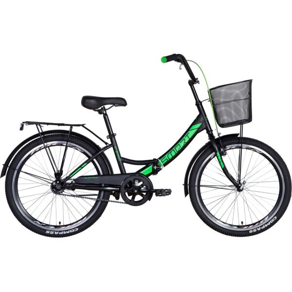

Велосипед 24" Formula SMART черно-зеленый (м) с корзиной 2021 (OPS-FR-24-244)