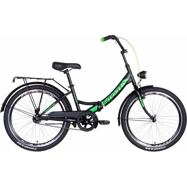 

Велосипед 24" Formula SMART черно-зеленый (м) с фонарём 2021 (OPS-FR-24-249)
