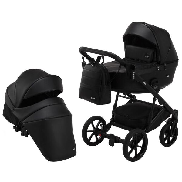 

Коляска 2 в 1 Bair Kiwi кожа 100% BK-15 черный 625451