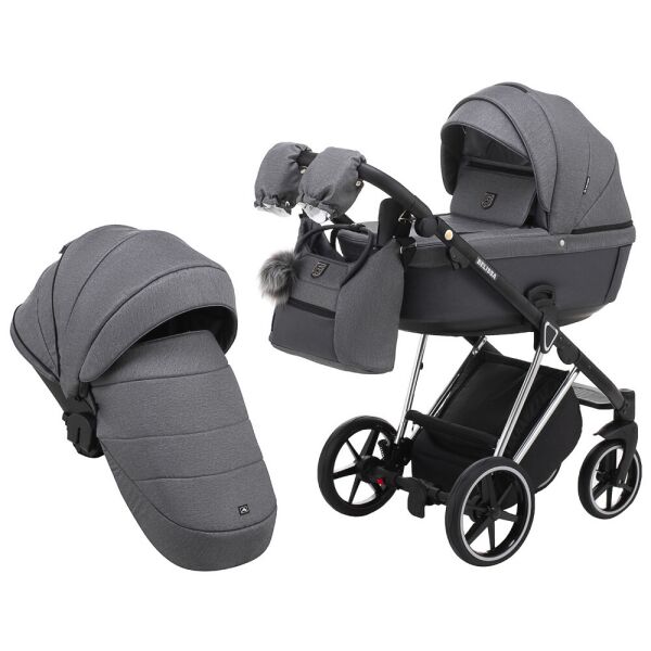 

Коляска 2 в 1 Adamex Belissa Special Edition серый 625326