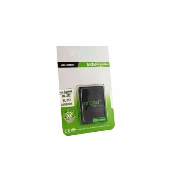 

Аккумулятор "GRAND PREMIUM" для LENOVO BL212 A628T\A760T 2000mAh