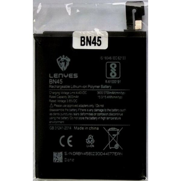 

Аккумулятор '' Lenyes '' Xiaomi BN45 Redmi Note 5 3600mAh