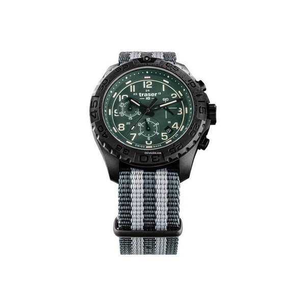 

Часы Traser H3 109048 P96 OdP Evolution green Chronograph 44mm 20ATM