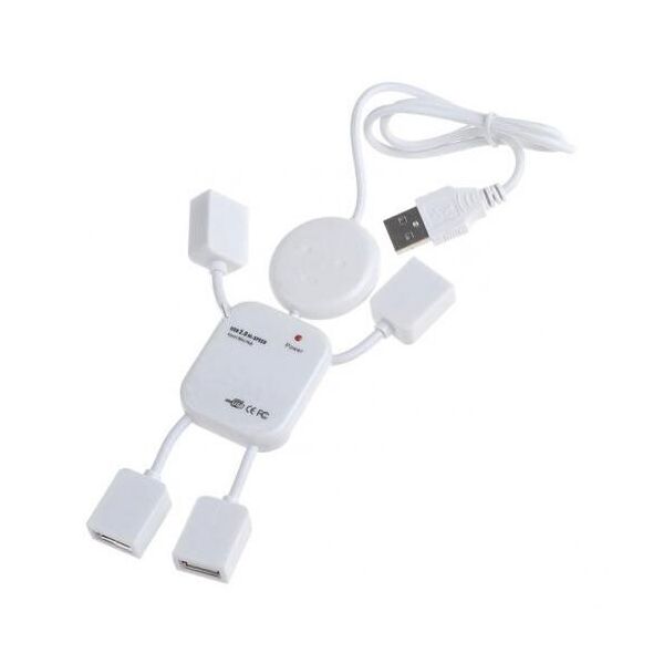 Акція на USB Hub на 4 порта "People" удлинитель USB 2.0 White від Allo UA