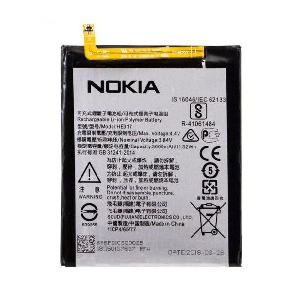 

Аккумулятор HE317 / HE316 для Nokia 6 3000mAh