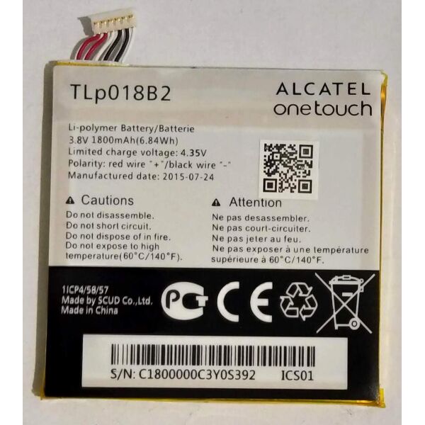 

Аккумулятор "Original" для Alcatel Y910 / TIP034B2 1800mAh