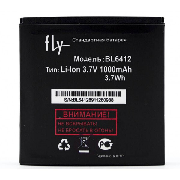 

Аккумулятор BL6412 для Fly IQ434 1000mAh