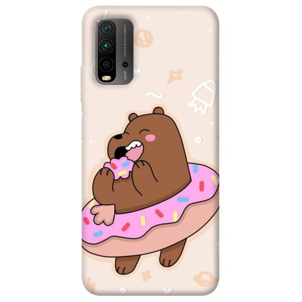

Чехол itsPrint Мишка в пончике для Xiaomi Redmi Note 9 4G / Redmi 9 Power / Redmi 9T