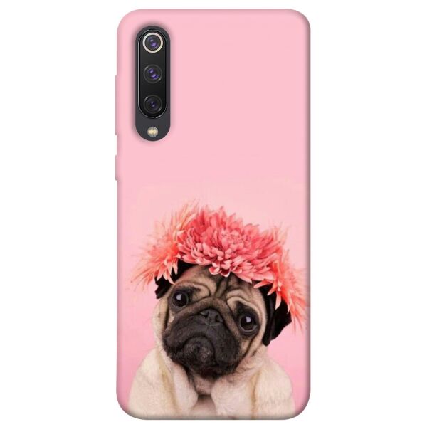 

Чехол itsPrint Мопс с цветами для Xiaomi Mi 9 SE