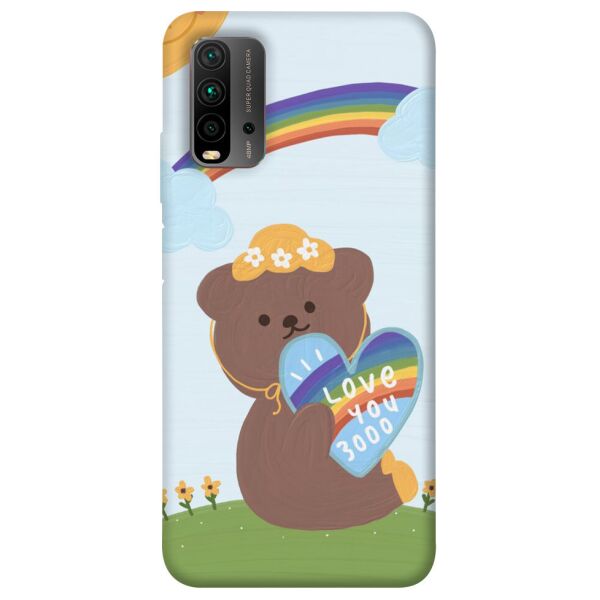 

Чехол itsPrint Мишка с сердцем для Xiaomi Redmi Note 9 4G / Redmi 9 Power / Redmi 9T