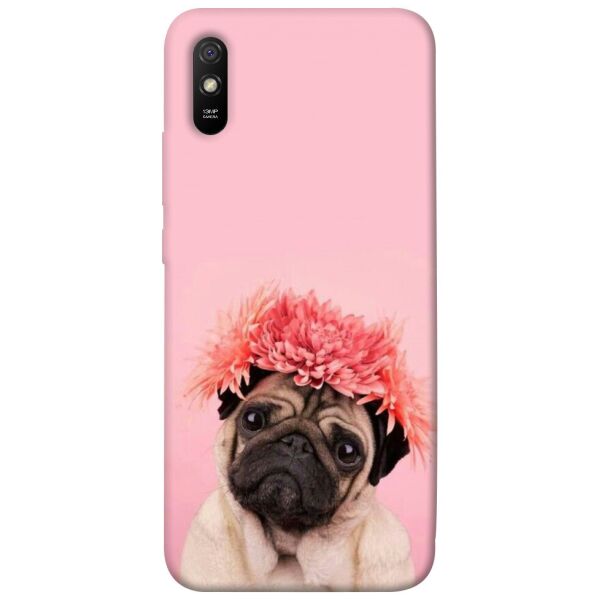 

Чехол itsPrint Мопс с цветами для Xiaomi Redmi 9A