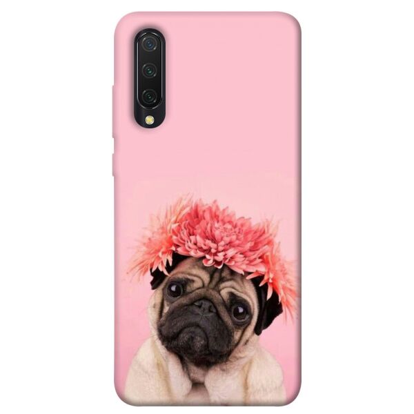 

Чехол itsPrint Мопс с цветами для Xiaomi Mi CC9 / Mi 9 Lite