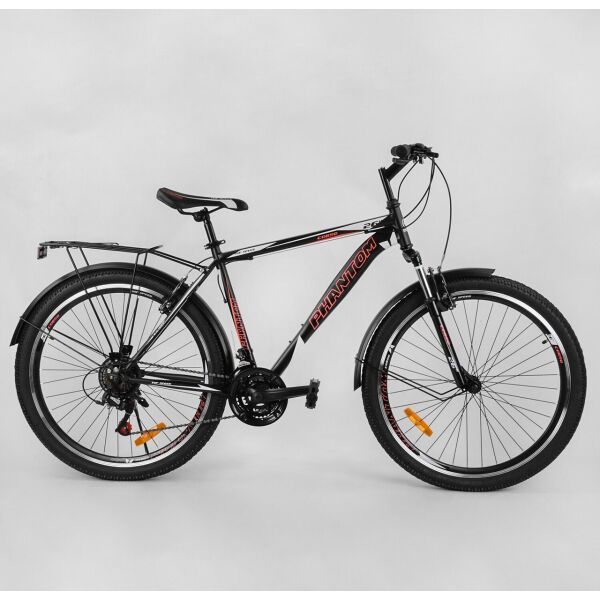 

Велосипед Спортивный CORSO «Phantom» 26" дюймов 23397 черный 04731