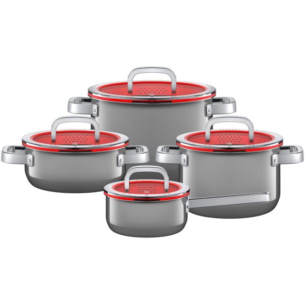 

Wmf Fusiontec Mineral Zestaw Garnków 4 Części Czerwony Bez Niklu (515035290)