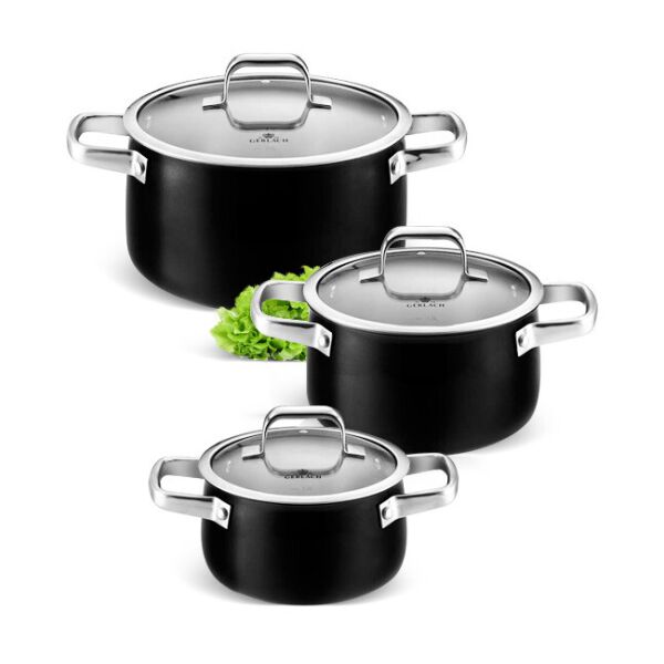 

Gerlach Prime Garnki Komplet Z Pokrywkami 6 El + Patelnie Natur 28 20 Cm (329Kp1)
