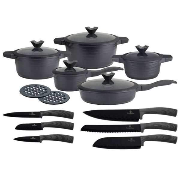 

Klausberg Zestaw Garnków Granitowych 12 Ele Vivace Black (Kb7351)