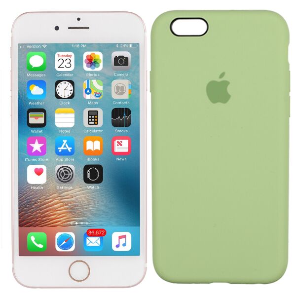 

Чехол силиконовый для iPhone 6/6s Зеленый FULL