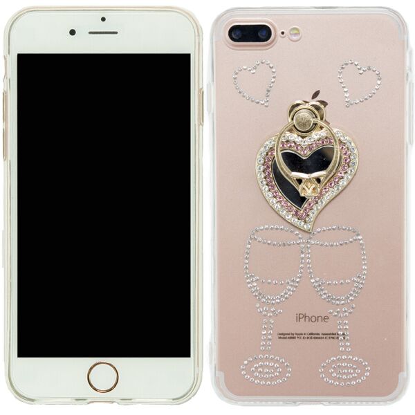 

Чехол-накладка Younicou Diamonds with Ring Holder для iPhone 7/8 Plus Сердце