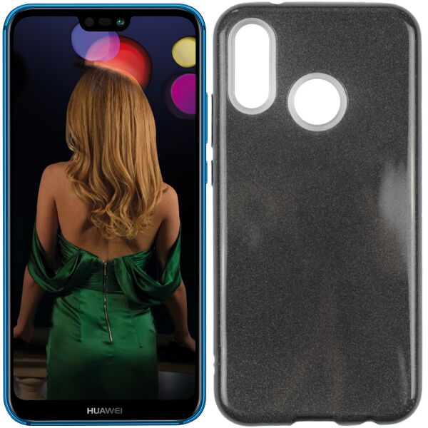 

Чехол Silicone 3in1 Блёстки для Huawei P20 Lite Чёрный