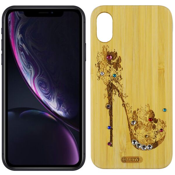

Чехол Bamboo Wooden Case with Diamonds для iPhone X/Xs Туфелька