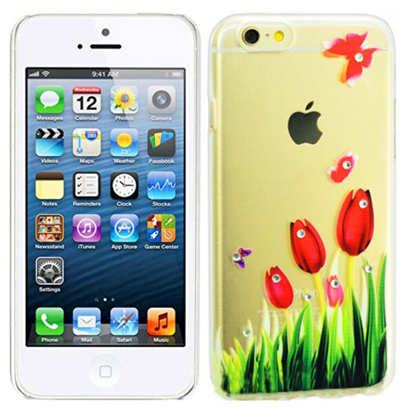 

Чехол Lucent Diamond Case для iPhone 5 Tulips (Red)