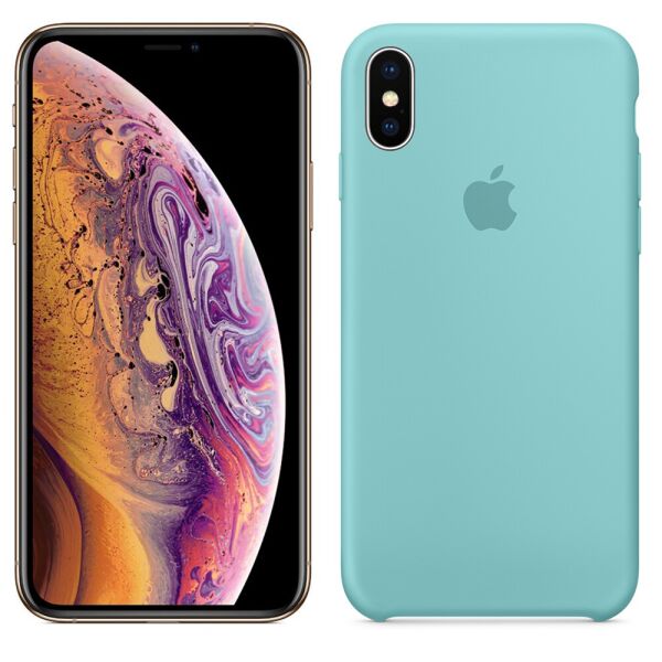 

Чехол силиконовый для iPhone X/Xs Светло Бирюзовый