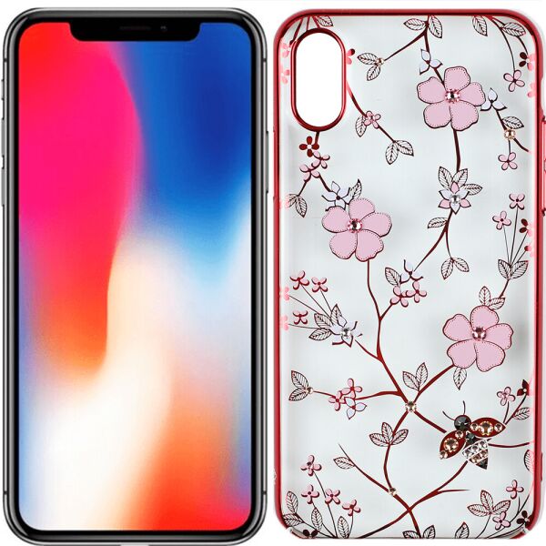 

Чехол Cavaro Flora Series для iPhone X Цветы Красный
