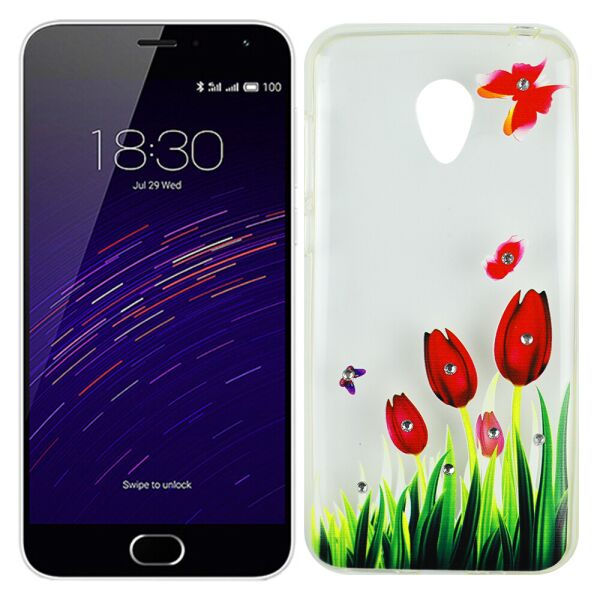 

Чехол Lucent Diamond Case для Meizu M2 Note Tulips (Red)