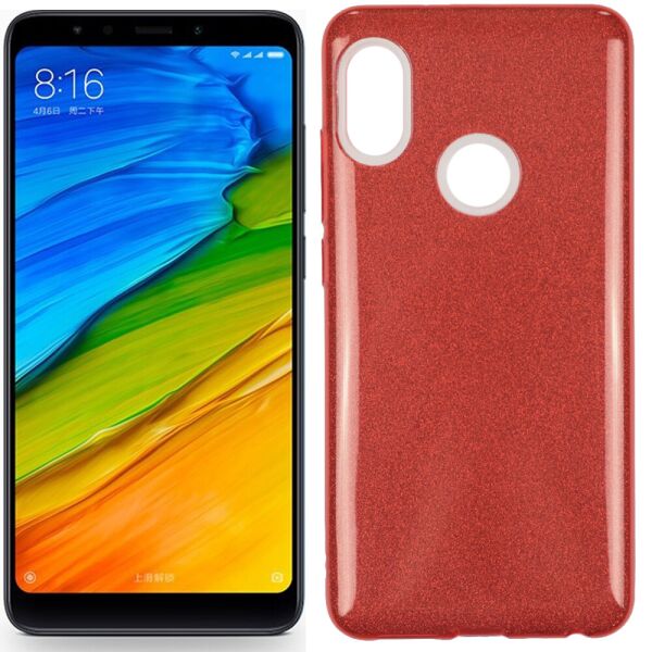 

Чехол Silicone 3in1 Блёстки для Xiaomi REDMI Note 5 Pro Red