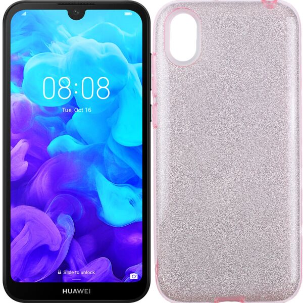 

Чехол Silicone 3in1 Блёстки для Huawei Y5 2019 Pink