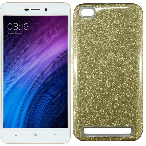

Чехол Silicone 3in1 Блёстки для Xiaomi Redmi 5a/Redmi Go Gold